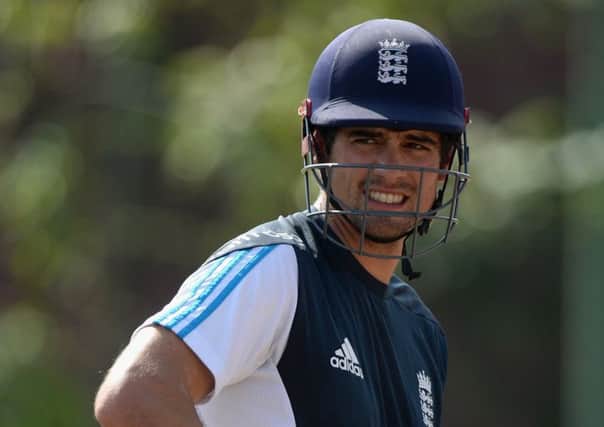 Alastair Cook is back at the crease for England after missing the World Cup. Picture: Getty