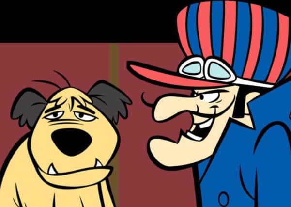 Dick Dastardly and Muttley in a scene from Wacky Races.