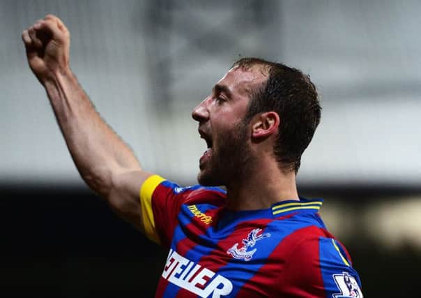 Glenn Murray celebrates opening the scoring for Crystal Palace. Picture: Getty