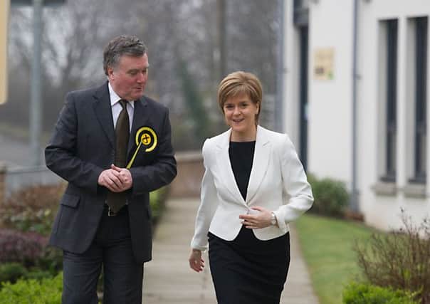 First Minister Nicola Sturgeon on the campaign trail. Picture: John Devlin