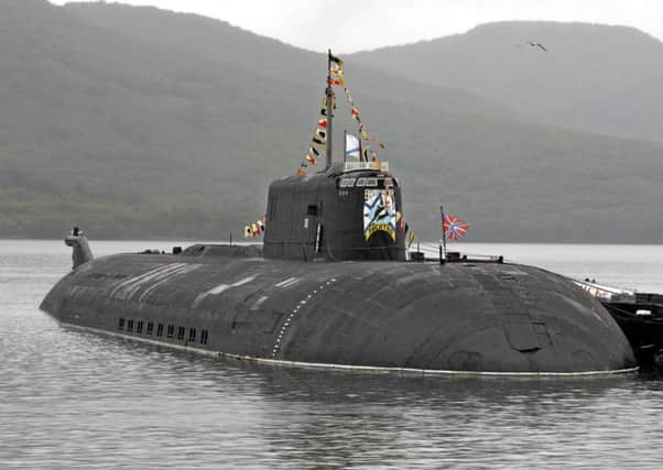 A file photo of the Vilyuchinsk submarine. Picture: AP