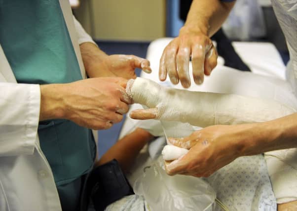 Waiting times in A&E departments in Scotland are down, but weekly performance levels have dipped slightly. Picture: Greg Macvean