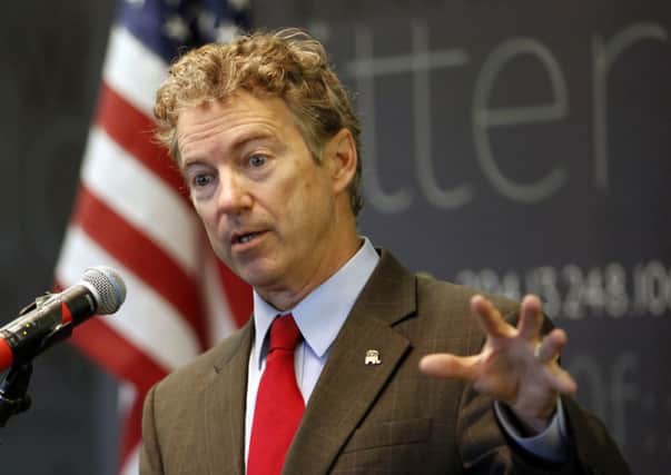 Republican senator Rand Paul has declared his intent to run for the US presidency. Picture: AP