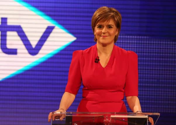 First Minister Nicola Sturgeon at the Scotland Debates. Picture: PA