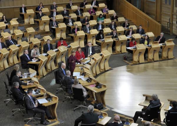 Holyrood chamber during First Minister's Question Time. Picture: Ian Rutherford