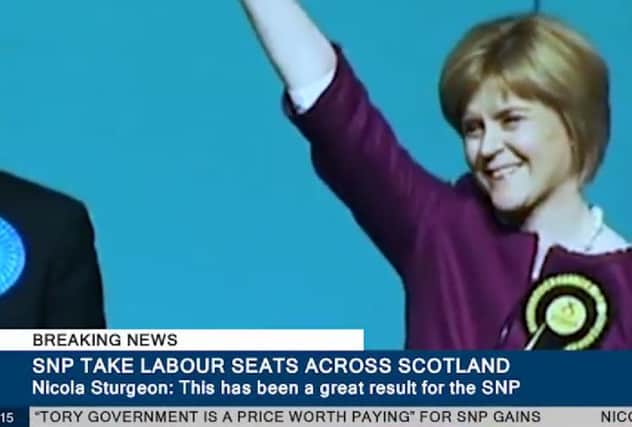 A still from the video shows Nicola Sturgeon celebrating SNP gains. Picture: Contributed