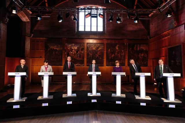 Political campaigning moves up a gear as Scottish party leaders prepare to go head-to head. Picture: Newsline/BBC Scotland