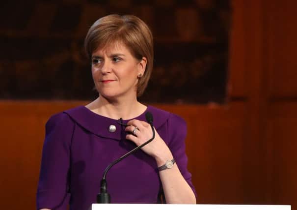 First Minister and SNP leader Nicola Sturgeon MSP at a BBC Scotland Election TV Debate. Picture: PA