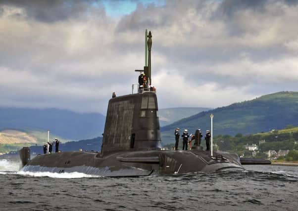 HMS Ambush on the Clyde estuary. Picture: Royal Navy