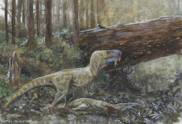 An artists impression of what happened to one dinosaur 75 million years ago. Picture: PA