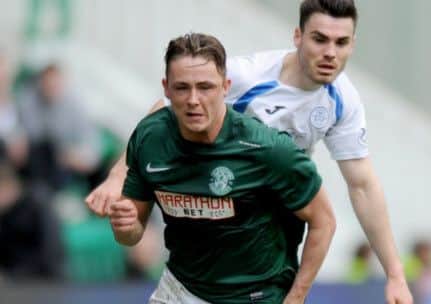Scott Allan in action for Hibs. Picture: Jane Barlow