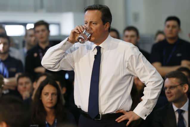 On the campaign trail: David Cameron. Picture: Getty