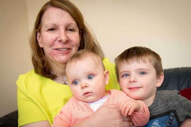 Theresa Sives, pictured with two grandchildren, pledged to starve herself. Picture: Deadline