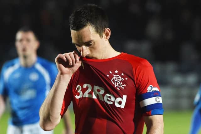 A dejected Lee Wallace at full time. Picture: SNS