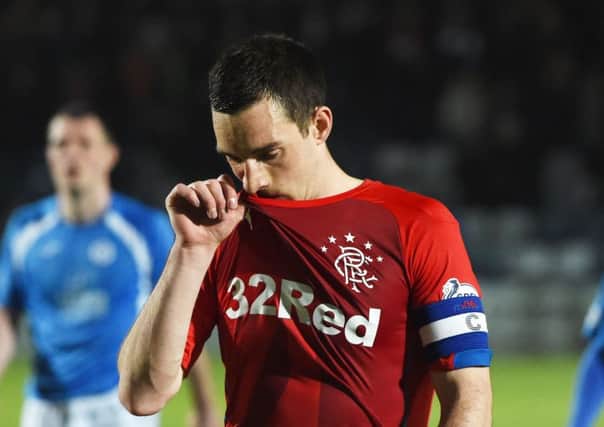 A dejected Lee Wallace at full time. Picture: SNS