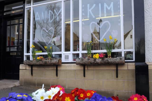 Dunblane residents get ready for Andy and Kim's big day. Picture: Lisa Ferguson