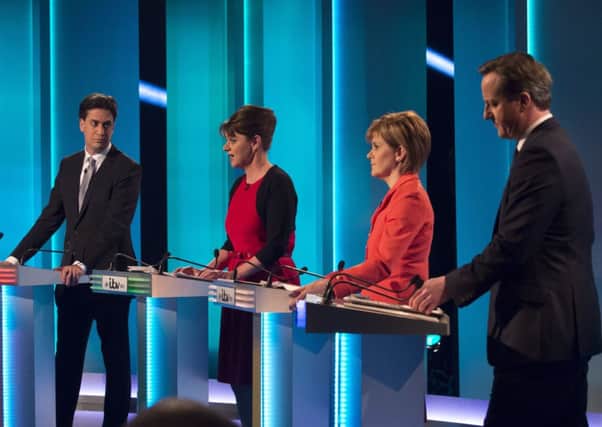 Nicola Sturgeon impressed during the seven leaders debate but she has a freedom to be more outspoken with her views than Ed Miliband. Picture: Getty
