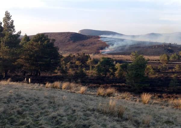 Firefighters have been tackling the three-mile long fire. Picture: PA