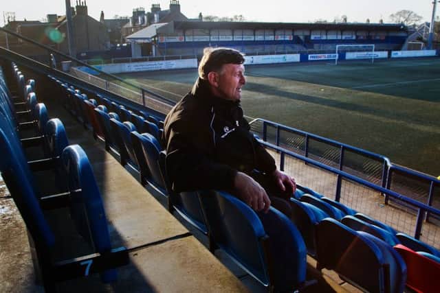 Montrose manager Paul Hegarty surveys the scene at Links Park. Picture: SNS