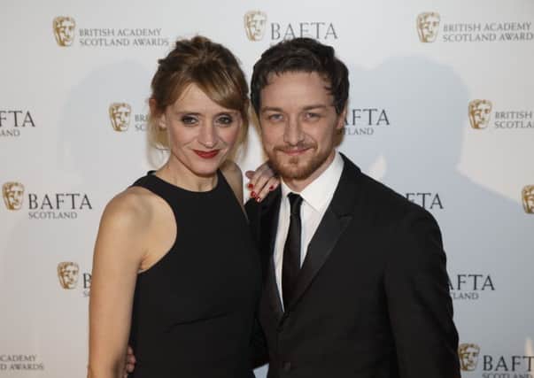 Actor James McAvoy with his wife, actress Anne Marie Duff. Picture: Robert Perry