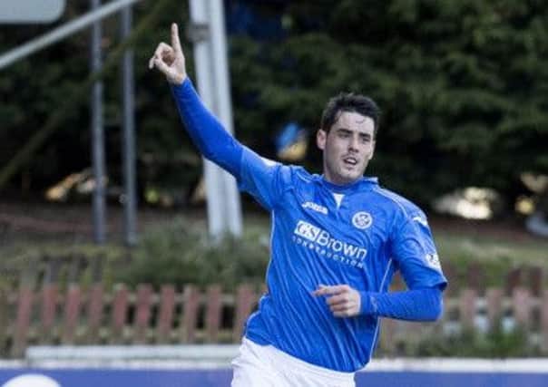 Delight for St Johnstone's Brian Graham as he celebrates his goal. Picture: SNS