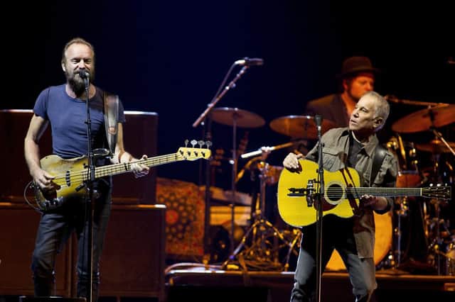 Sting and Paul Simon were generous in letting the audience hear their old hits