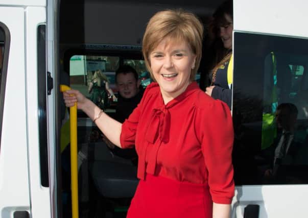 First Minister Nicola Sturgeon on the campaign trail. Picture: Andrew O'Brien