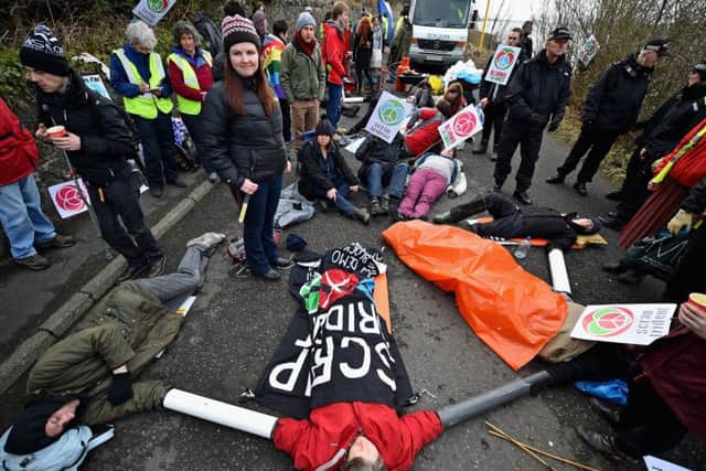Anti nuclear activists at Faslane. Picture: Getty