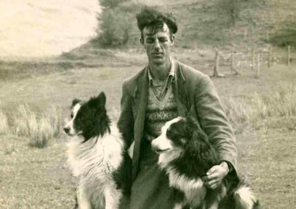 Donald Cameron with his sheep dogs after the war. Picture: Contributed