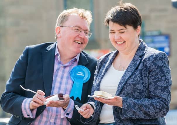 Ruth Davidson and David Mundell in the latters constituency earlier this month. Picture: Ian Georgeson