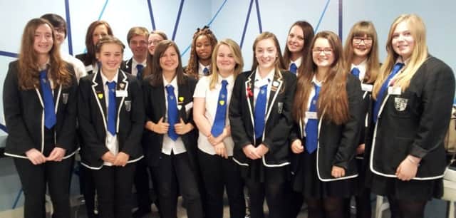 Peer mediators from Baldragon Academy in Dundee at the Mediate 2014 Scottish Mediation Network Conference