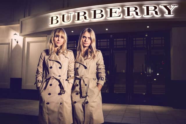 Burberrys iconic trenchcoats remained popular, boosting sales growth. Picture: Getty Images/Burberry