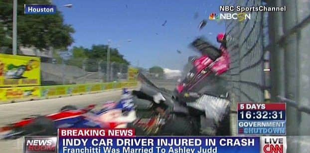 Franchitti's crash at the Houston GP