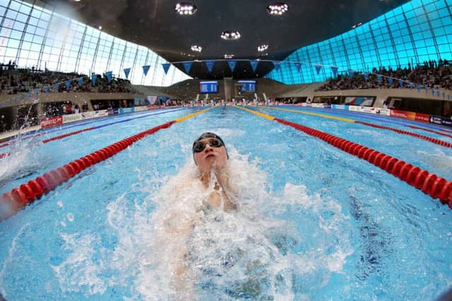 Cameron Brodie of the University of Stirling competes in the Mens 200m butterfly final. Picture: Getty