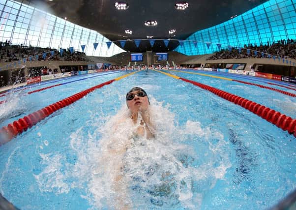 Cameron Brodie of the University of Stirling competes in the Mens 200m butterfly final. Picture: Getty