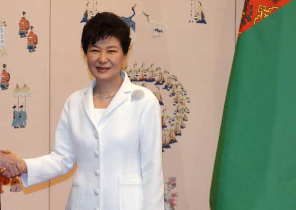 Park Geun-hye was shunned by most of the victims' relatives. Picture: Getty