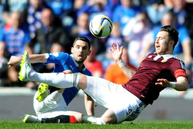 Hearts and Rangers will meet at 12.15pm on Saturday May 2. Picture: Jane Barlow