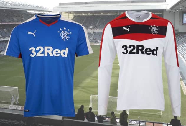 The new home kit, left, and the goalkeeper shirt. Picture: Contributed