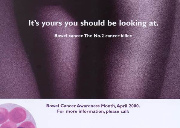 Bowel cancer awareness advert from the early noughties. Picture: Contributed