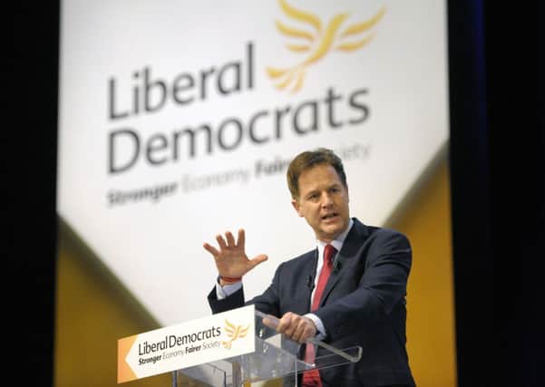 Lib Dem leader Nick Clegg believes Alex Salmond would have the ability to 'pull the plug'. Picture: John Devlin