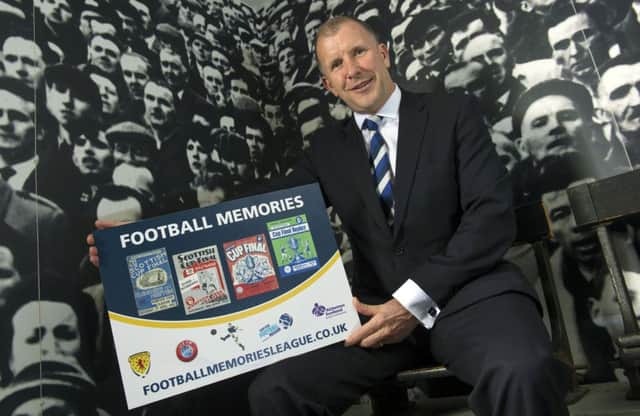SFA chief executive Stewart Regan helped launch the Football Memories project at Hampden yesterday. Picture: SNS