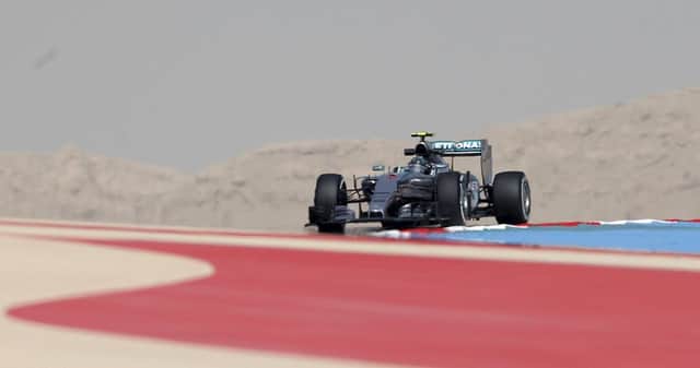 Nico Rosberg led the way with the fastest lap in second practice for the Bahrain Grand Prix. Picture: AP
