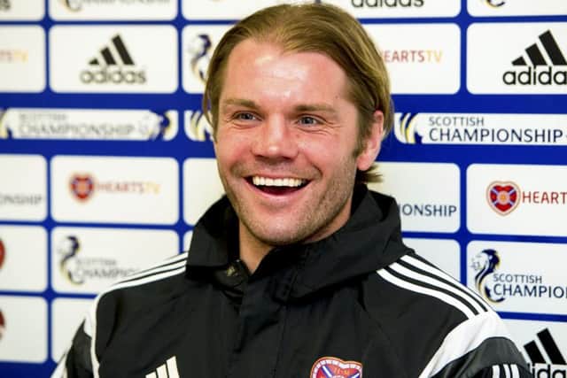 Robbie Neilson talks to the press ahead of his side's forthcoming clash with Raith Rovers. Picture: SNS