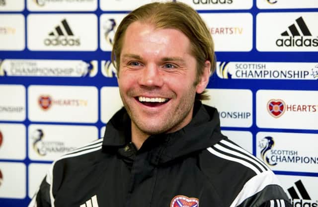 Robbie Neilson talks to the press ahead of his side's forthcoming clash with Raith Rovers. Picture: SNS