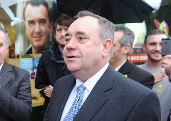 Alex Salmond on the campaign trail in Bearsden, Glasgow. Picture: Jamie Forbes