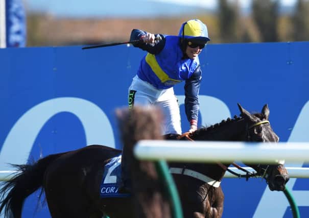Robbie Dunne rides Wayward Prince to victory in the Scottish Grand National. Picture: SNS