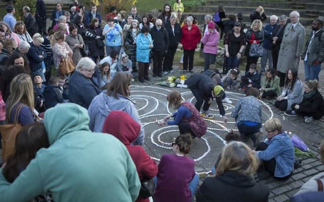 A silent vigil was held in  Garnethill Park. Picture: HeMedia