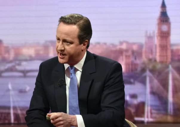 Prime Minister David Cameron spoke out during an interview on the BBC1 current affairs programme, The Andrew Marr Show. Picture: PA