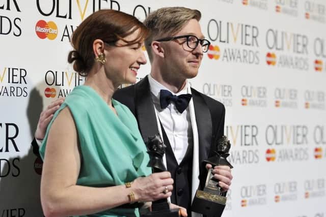 Set Designer Bunny Christie and video designer Finn Ross at the Olivier Awards. Picture: Contributed
