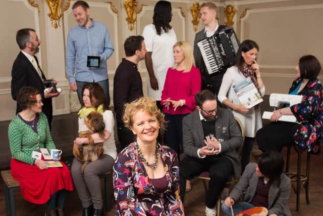Margaret Gibson with some of the businesses she has helped. Picture: Malcolm Cochrane